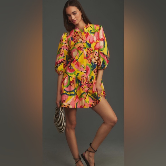 FARM Rio Dresses & Skirts - Farm Rio Long-Sleeve Printed Mini Dress